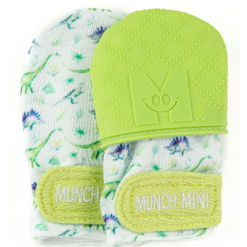 Malarkey Kids - Munch Minis - Mitaines de dentition et anti-griffures - Dino